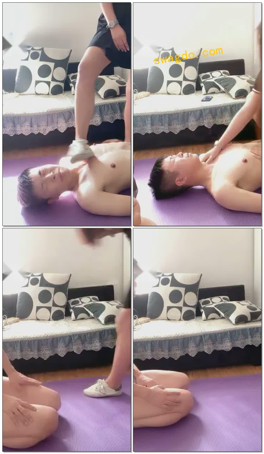 【9.18】调教贱奴贝勒（小白鞋踩踏）【20分钟】【蓉儿女王】