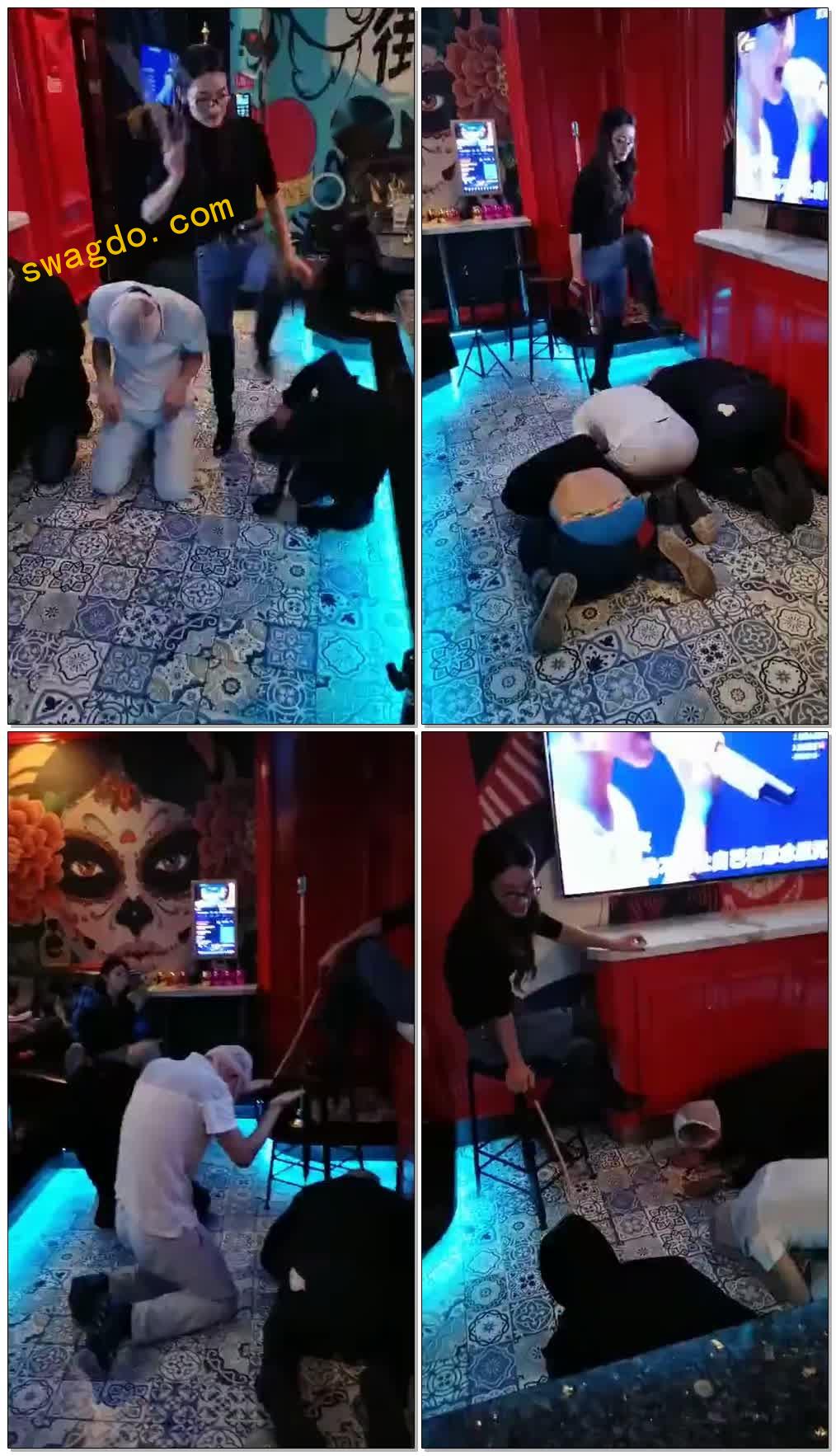 【9-10月】ktv严训三家奴，藤条，耳光，舔痰，羞辱【执念s】