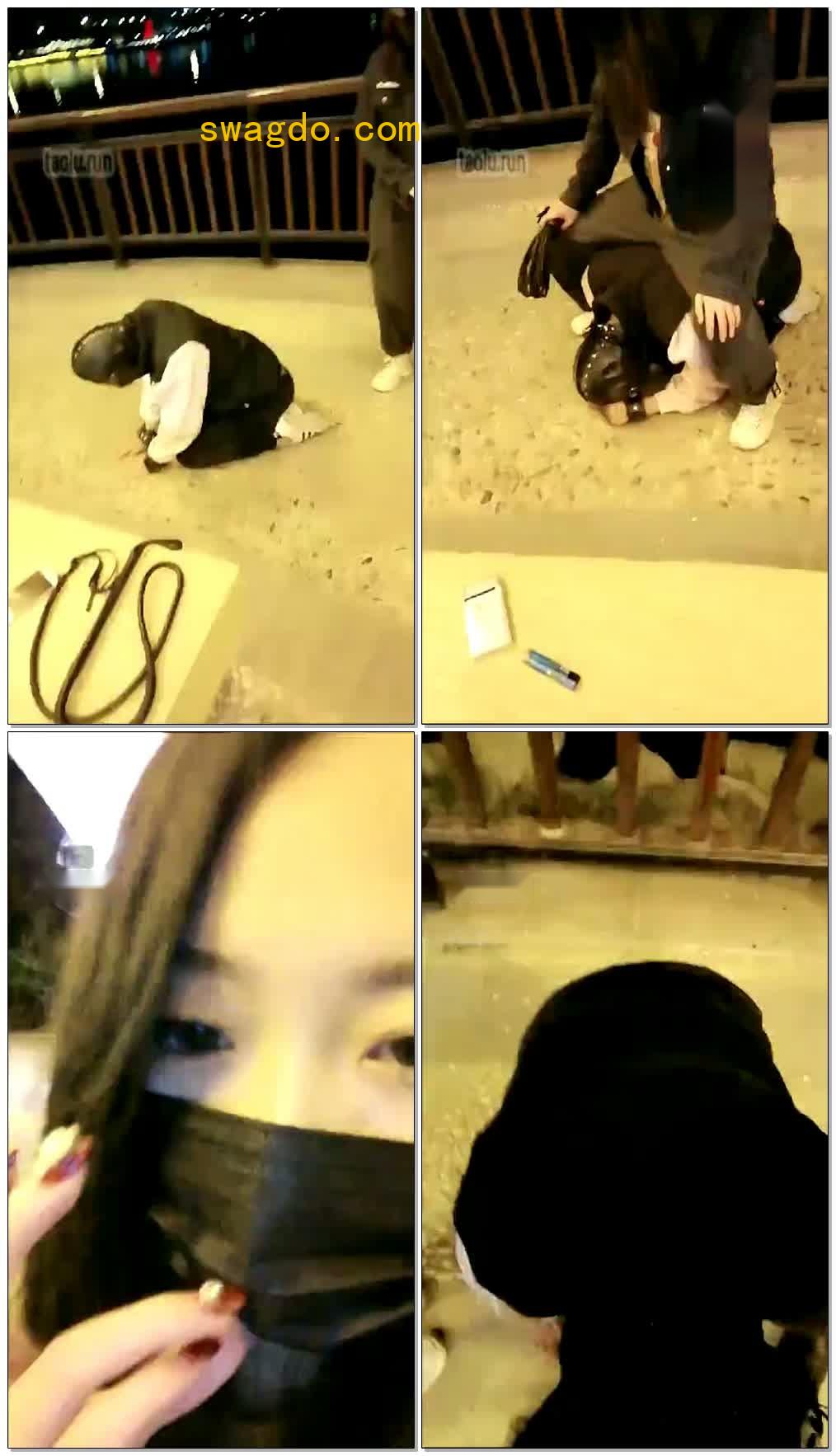 【10.29】户外双S调教贱狗（舔脚，鞭打，踩踏，遛狗）-小云客串【40分钟】【微甜_S】