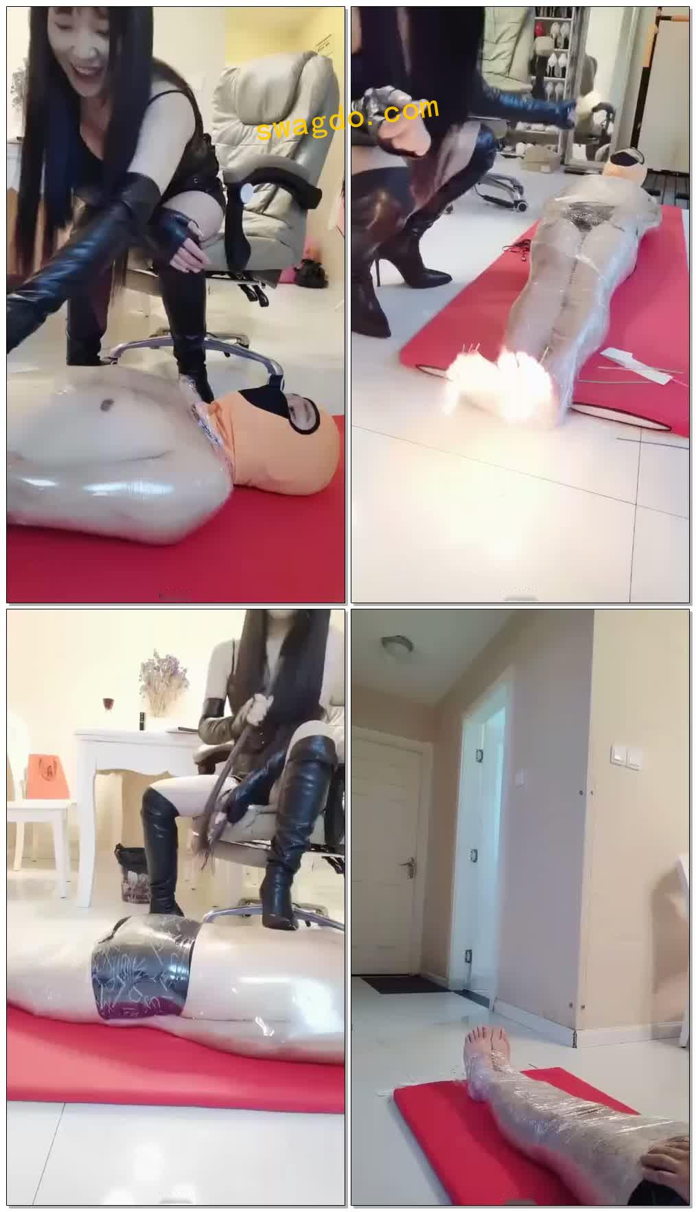 【11-12月】木乃伊束缚滴蜡电击马眼全过程【西安傲雪儿】【28分钟】