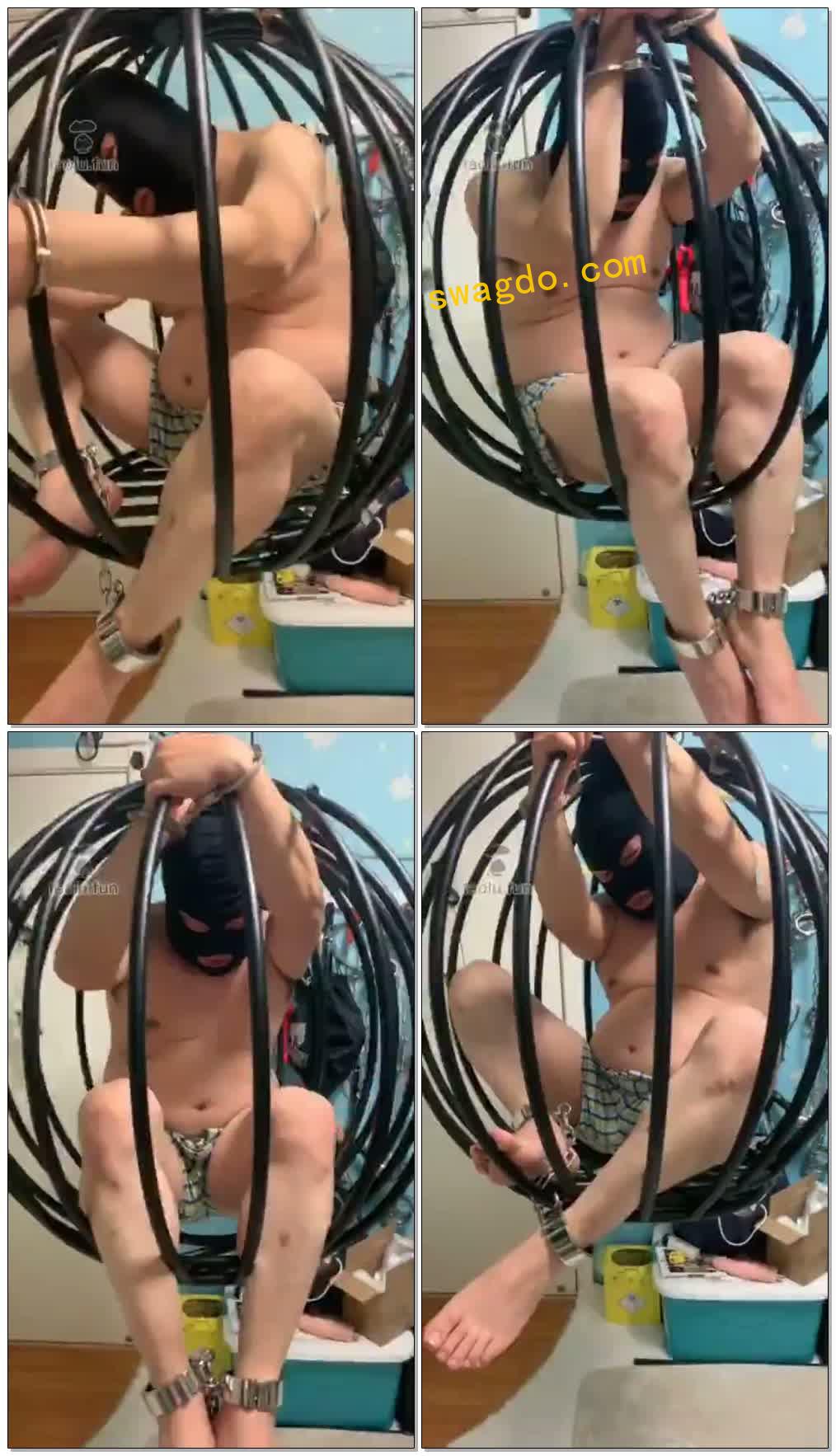 【12-1月】笼子调教贱狗【29分钟】【烯燃】