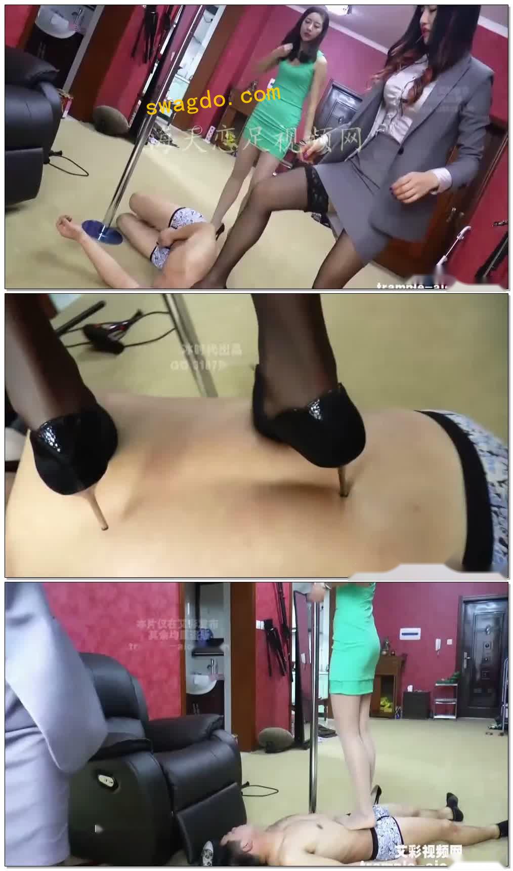 【冰时代】黑冰，松岛女神高跟踩踏男奴