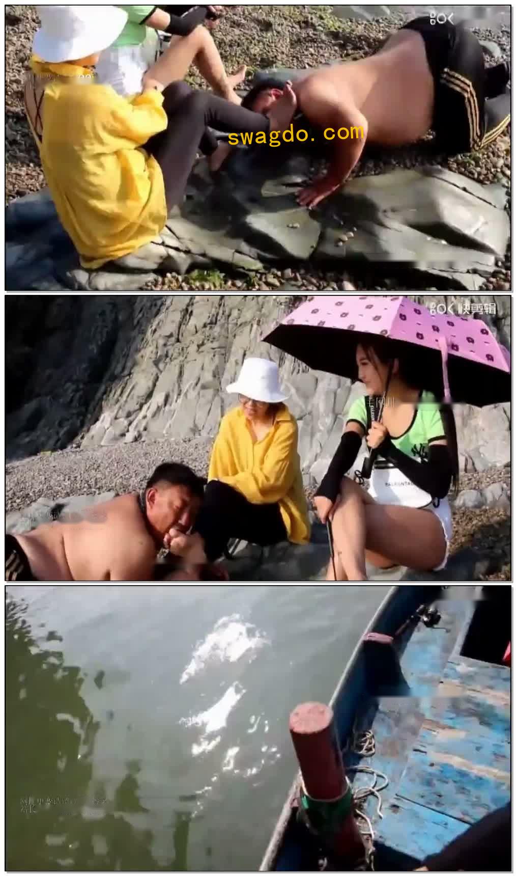 【梦溪】梦溪，冷依在海边调教拍摄中的一些花絮