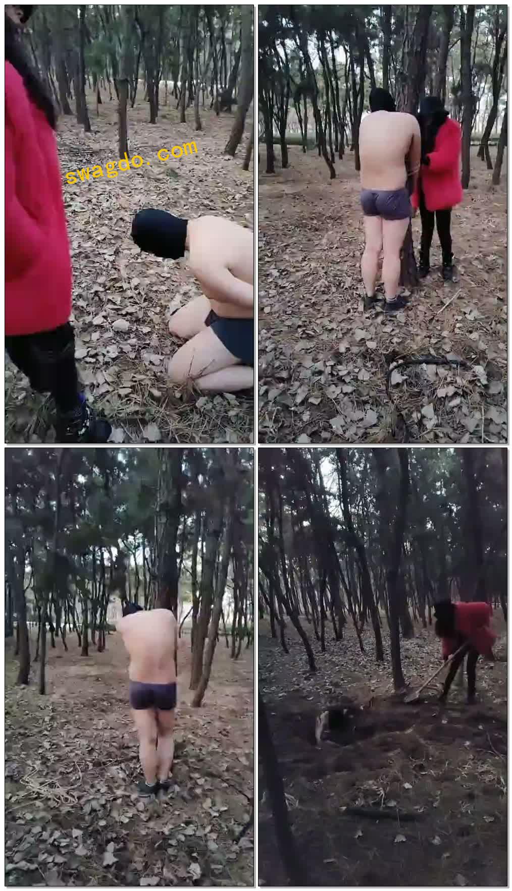 【颜竹S】小树林耳光鞭打贱狗后活埋并TJ偷拍的素人【22分钟】