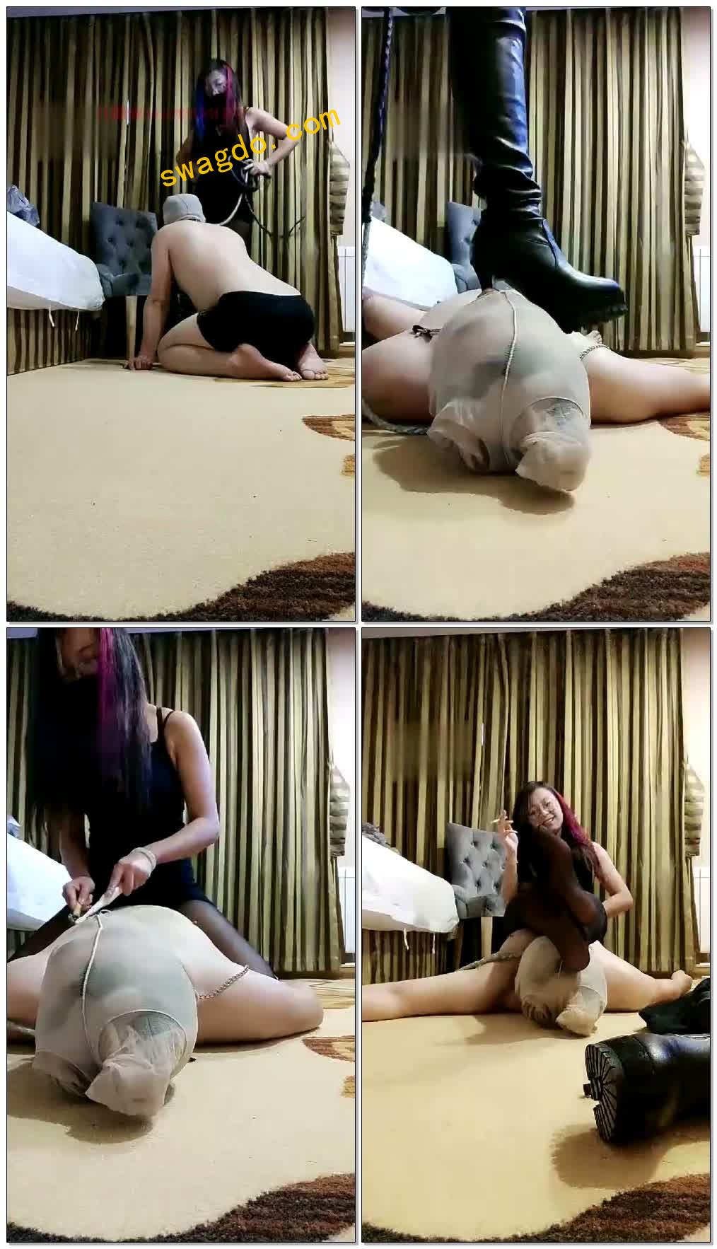 【Yaotiao女王】社会女黑丝虐待【40分钟】