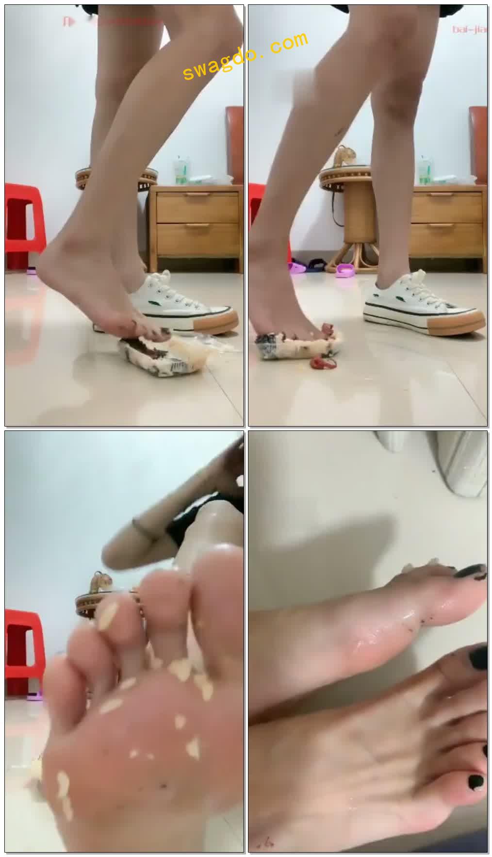 【希希bb】小白鞋踩踏寿司+裸足口水专场【24分钟】