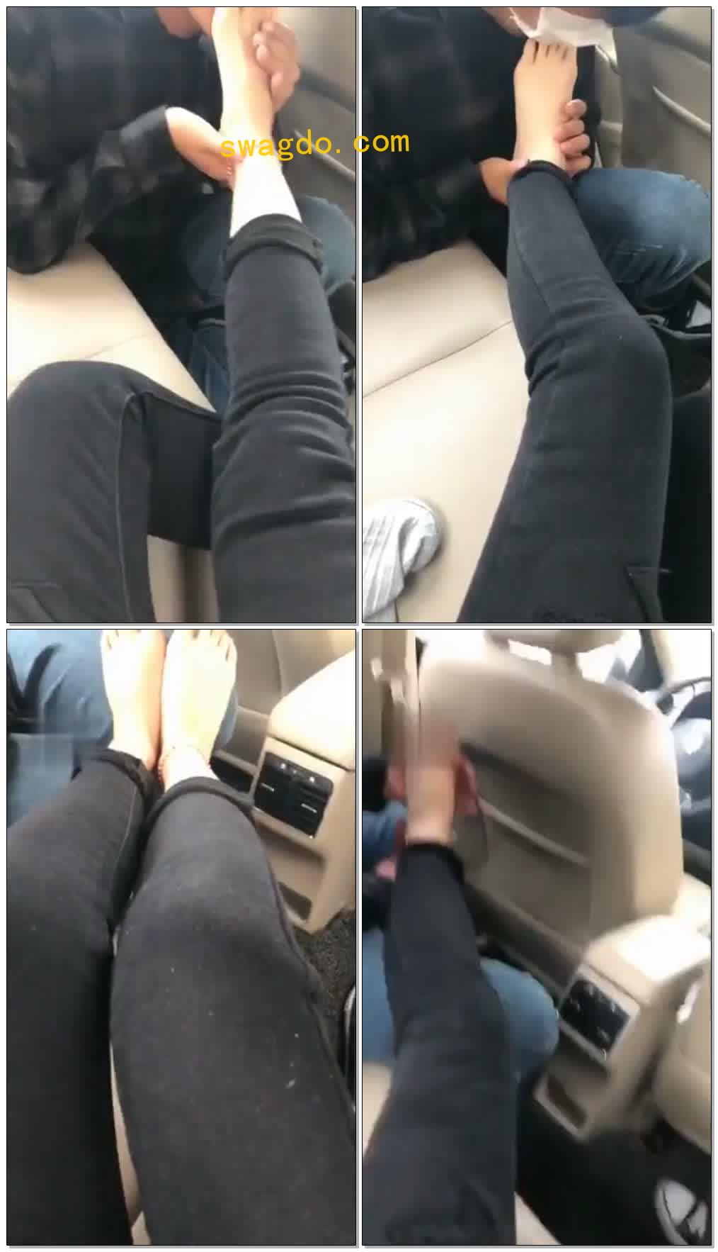 【ice-冰瞳】男友就喜欢在车上舔脚【43分钟】