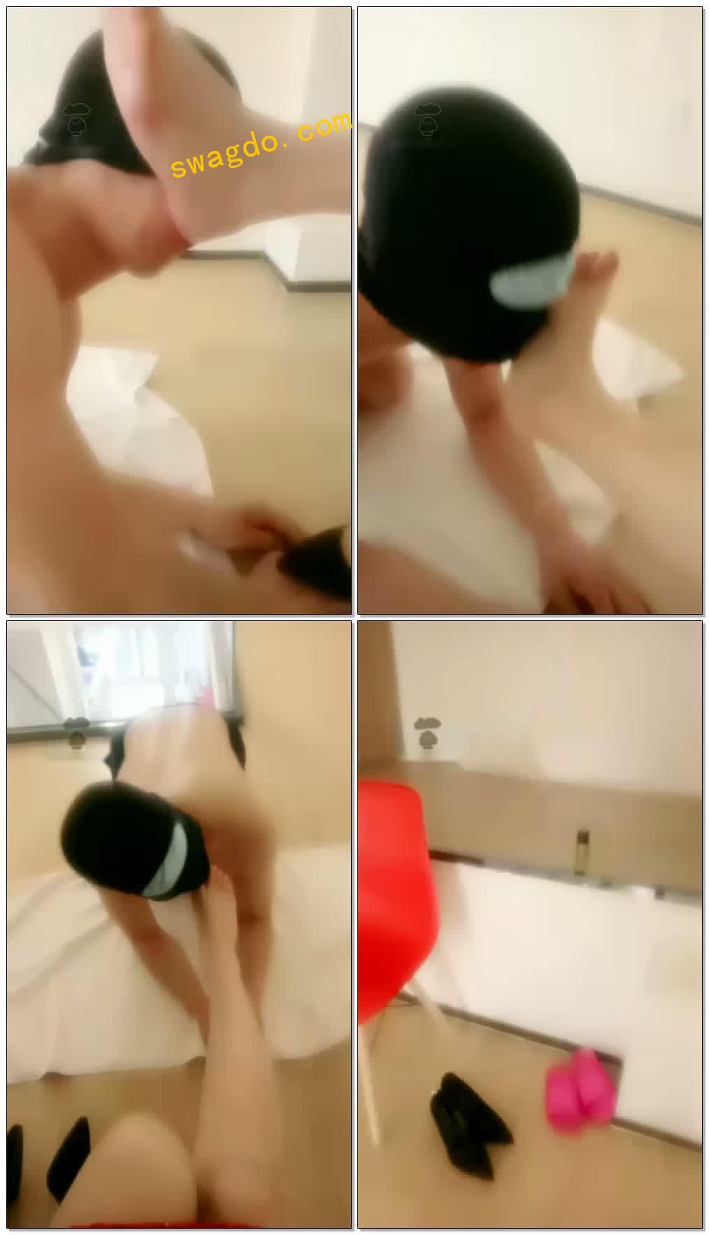 【自由的青烟】调教小m舔脚，虐乳，踩踏【22分钟】