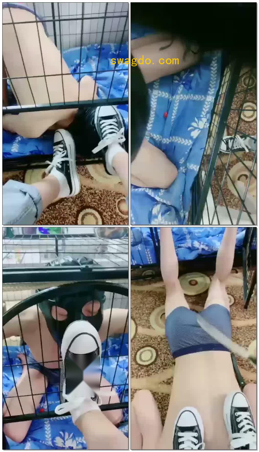 【沈阳的一诺s】贱狗，帆布鞋狗笼调教【52分钟】