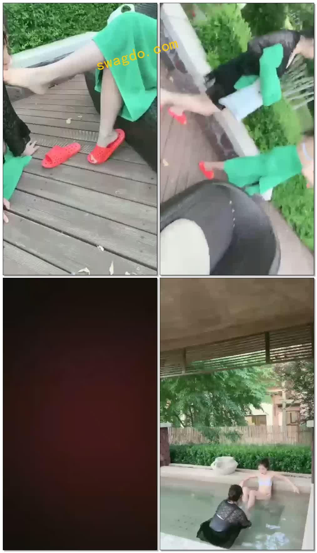 【歌迪丝S】温泉放松一下，泡澡温泉，虐老母狗【18分钟】【高清】