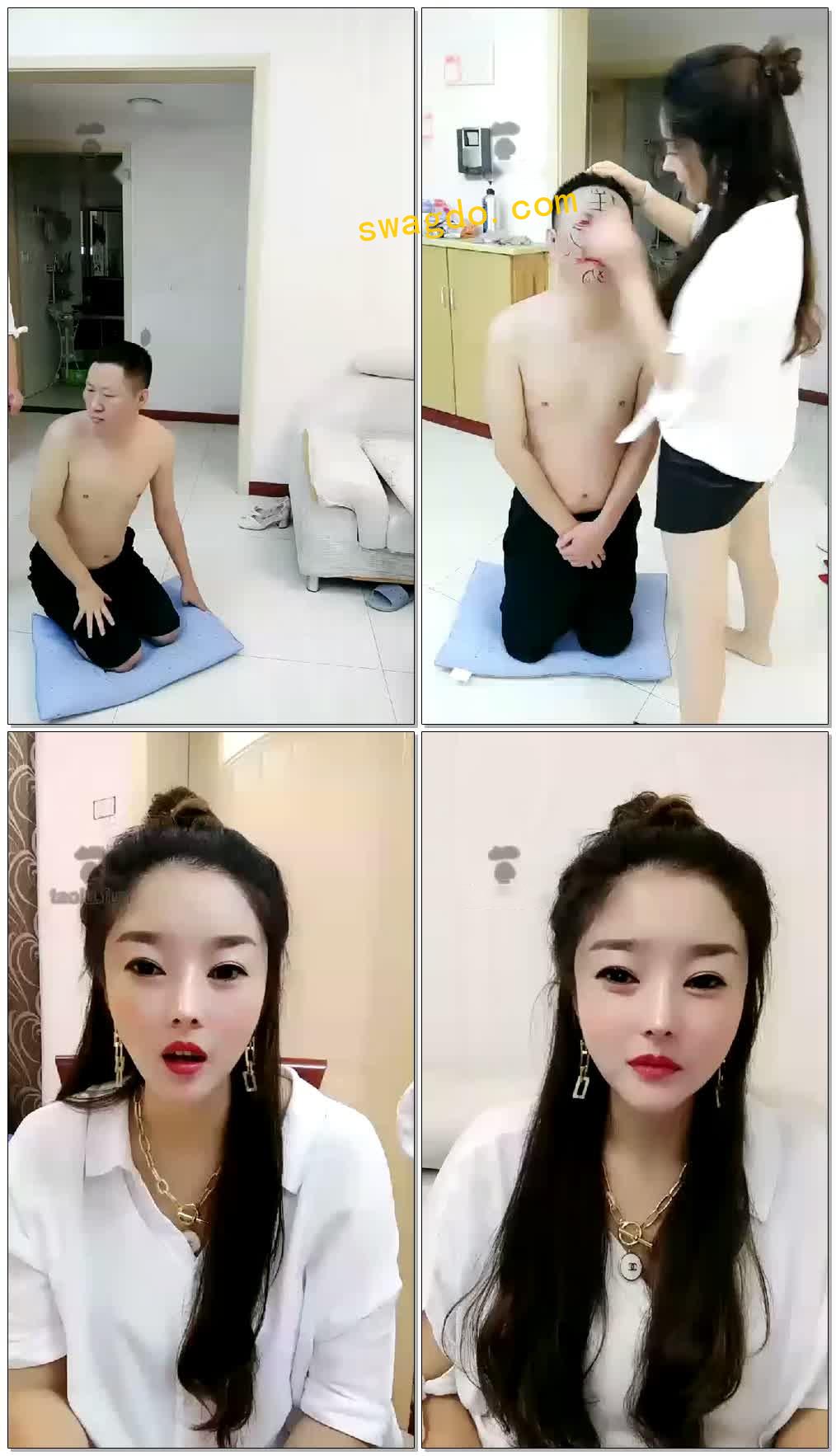 【重庆仙儿女王】暴击耳光！加踢裆超狠【155分钟】【普清】