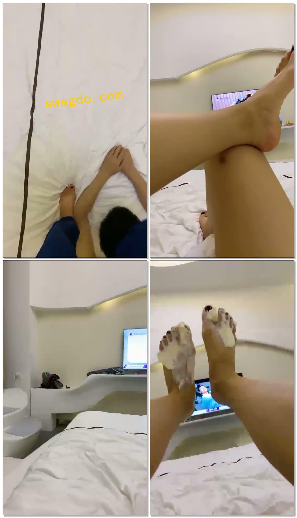 【短发S】舔吃脚上酸奶，真香！【27分钟】【标清】