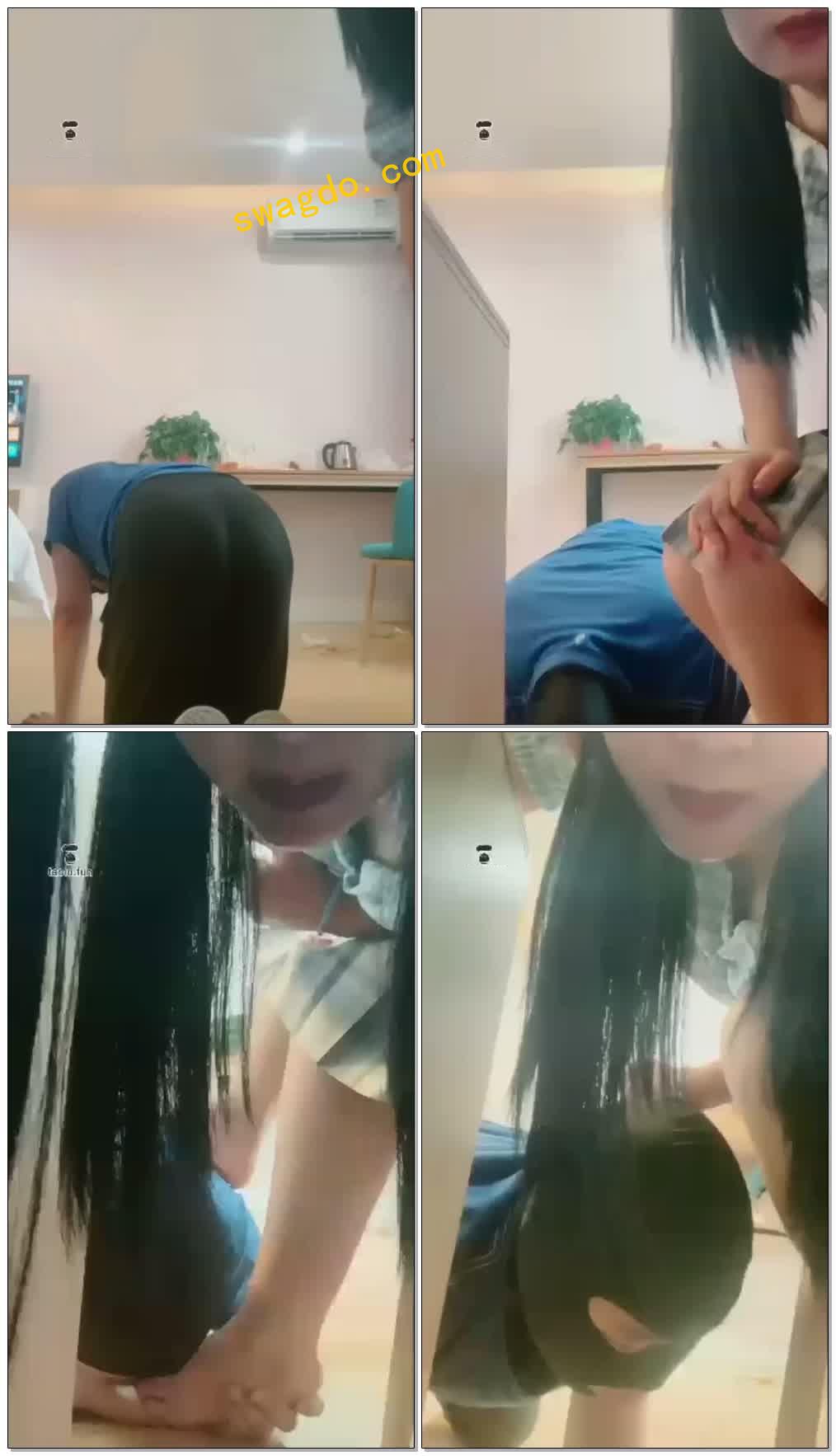 【莹莹s】狠踢贱狗，舔脚口水【47分钟】【高清】