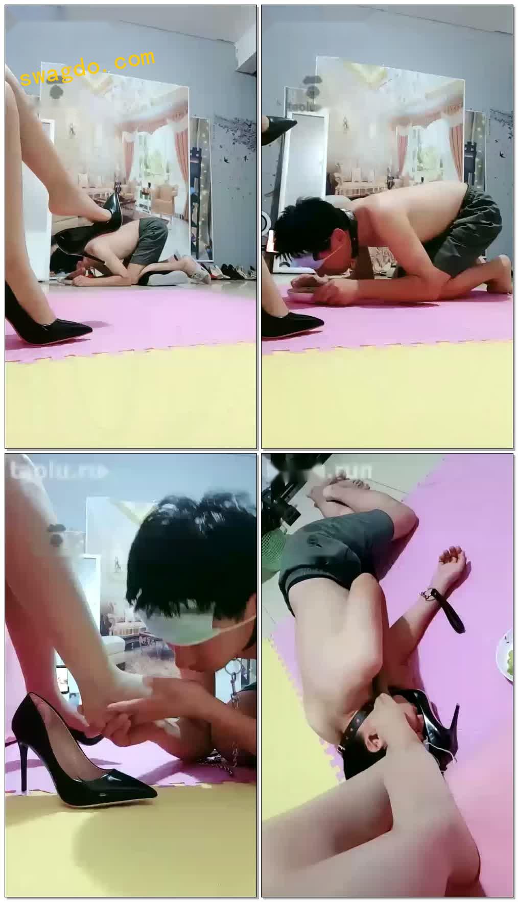 【林夕女王】贱狗喜欢吃主人踩过的食物喂食【64分钟】【高清】