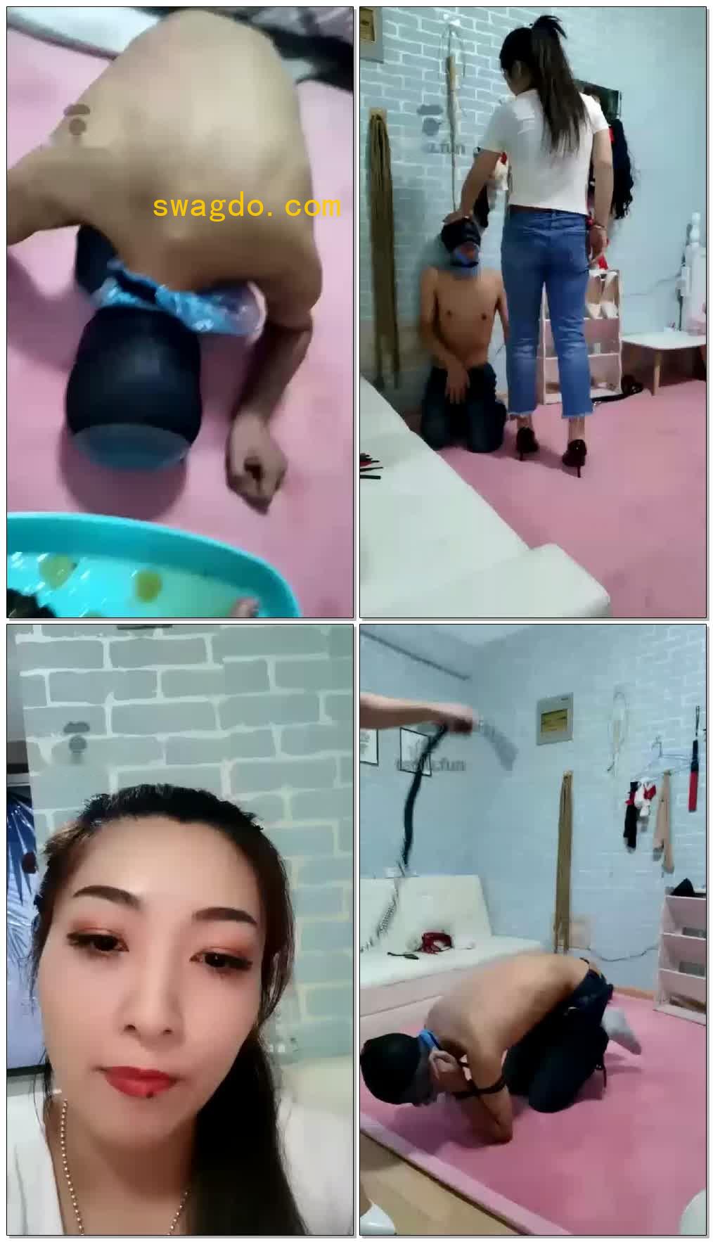 【壹爷S】脚踩食物，耳光，鱼缸喝尿【59分钟】【高清】