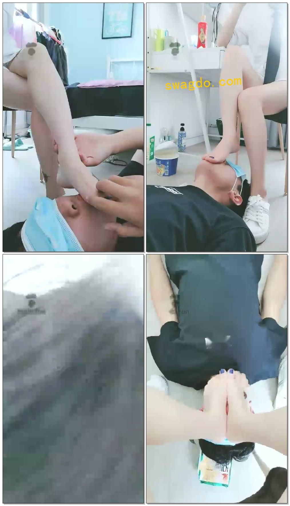 【翳女王】调教学生狗圣水泡面玉足喂食【76分钟】【标清】