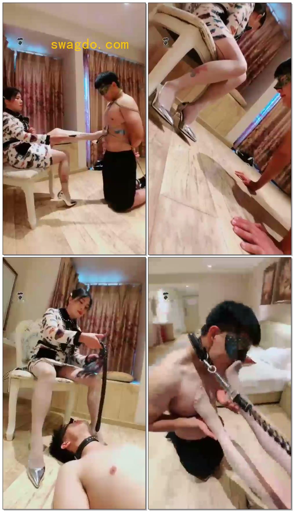 【瑾玲女王】玩一只肌肉男模【40分钟】【标清】