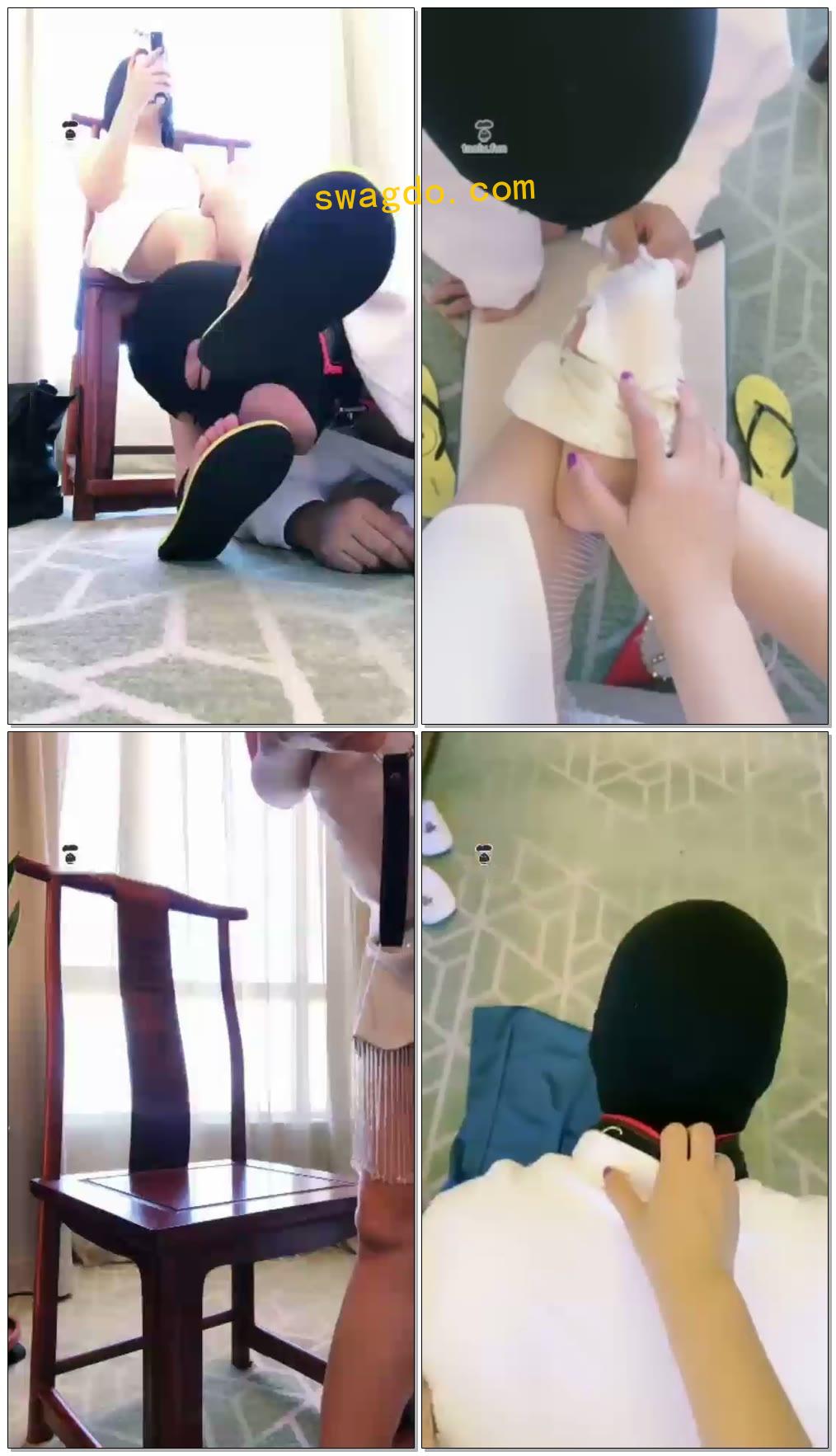 【曳摇S】诱惑调教第一部~舔脚舔腋下，脚喂食，闻内裤【52分钟】【标清】