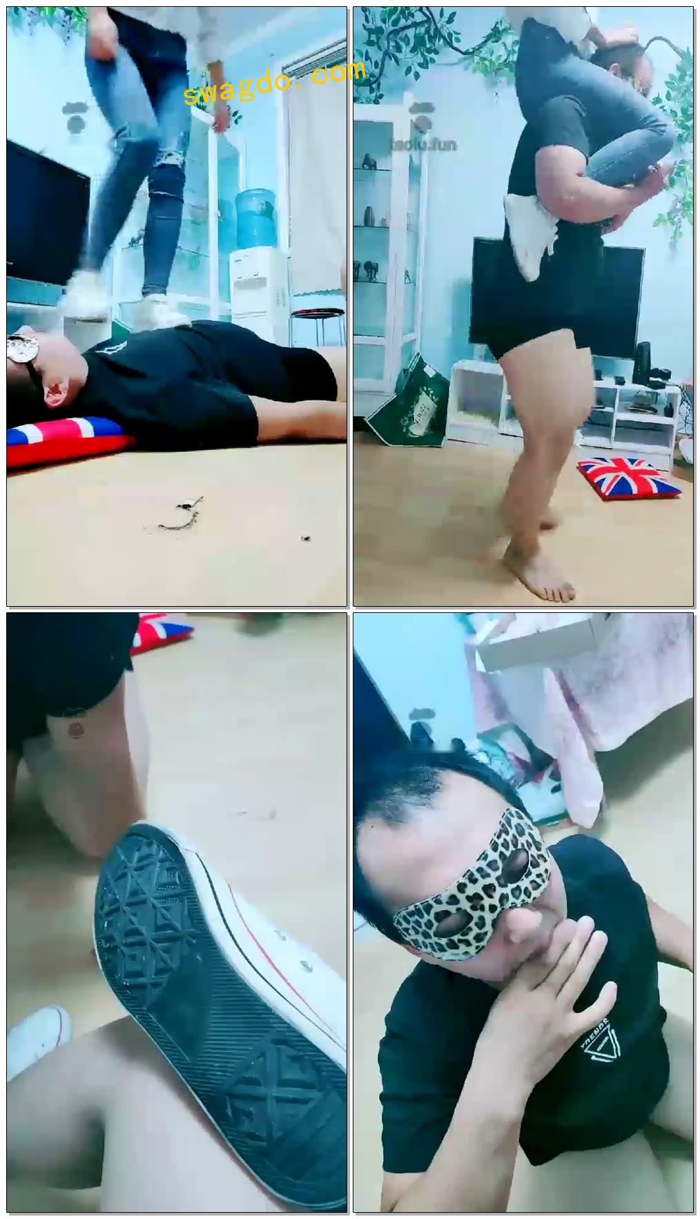 【郑州之卿S】双主踩踏骑坐贱狗【24分钟】【标清】