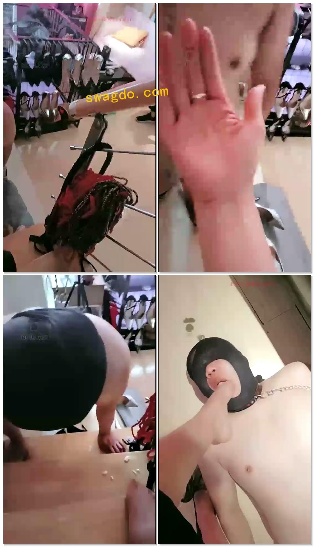 【林夕女王】楼梯调教贱狗素人在旁边观看，舔鞋底，鞋底喂食【82分钟】【标清】