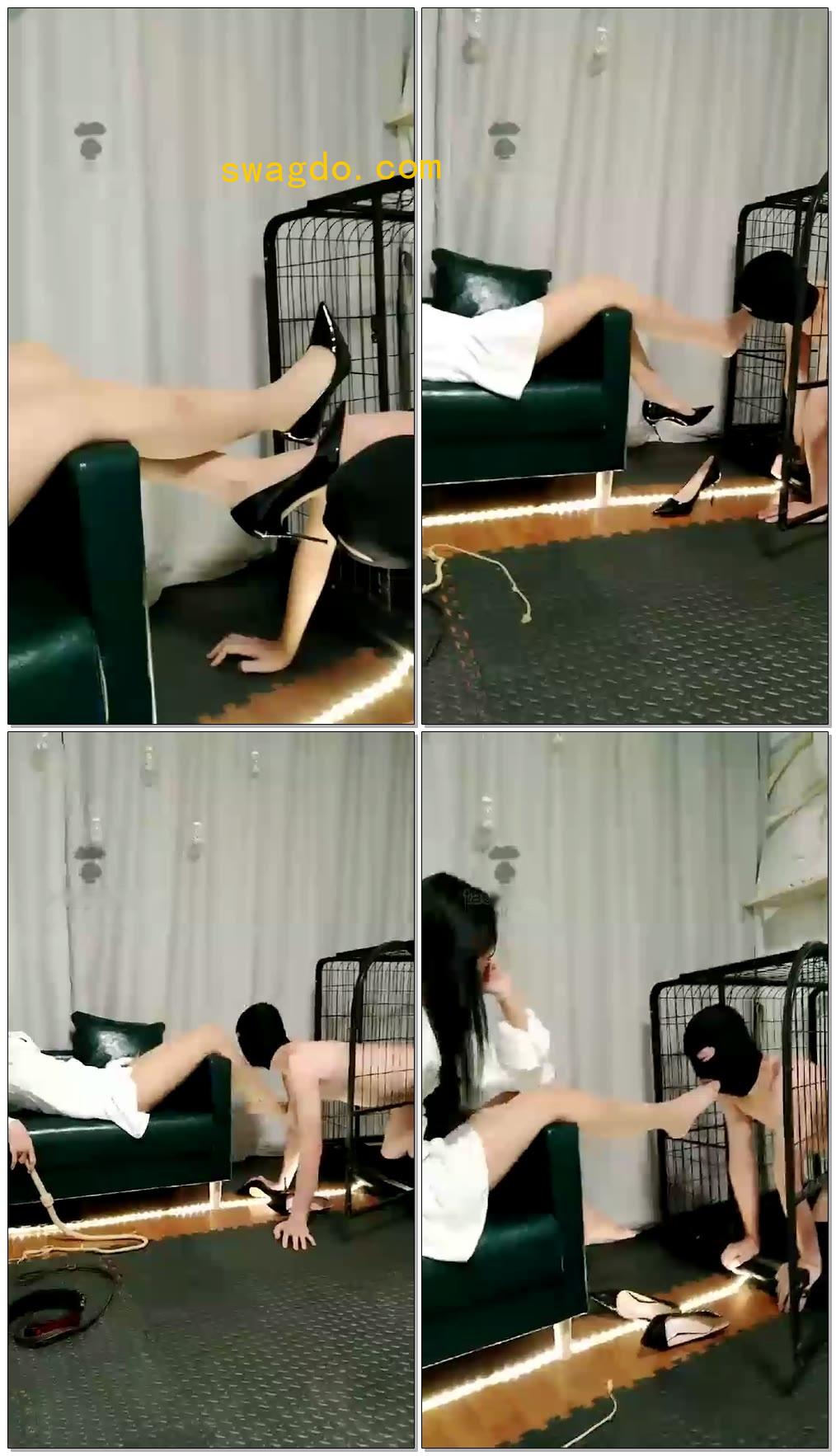 【鹿依S】肉丝脚玩狗【20分钟】【标清】