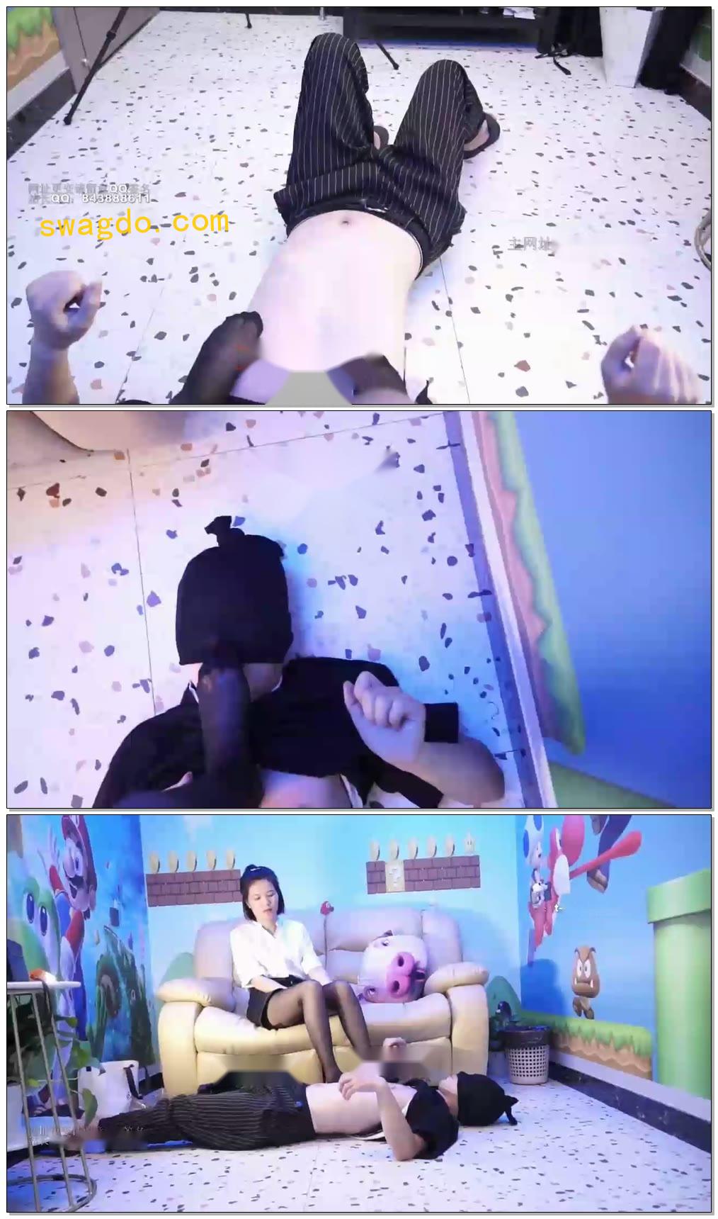 【黑丝诱惑】某商场服装销售员洋洋的黑丝脚深喉踩踏【14分钟】【标清】