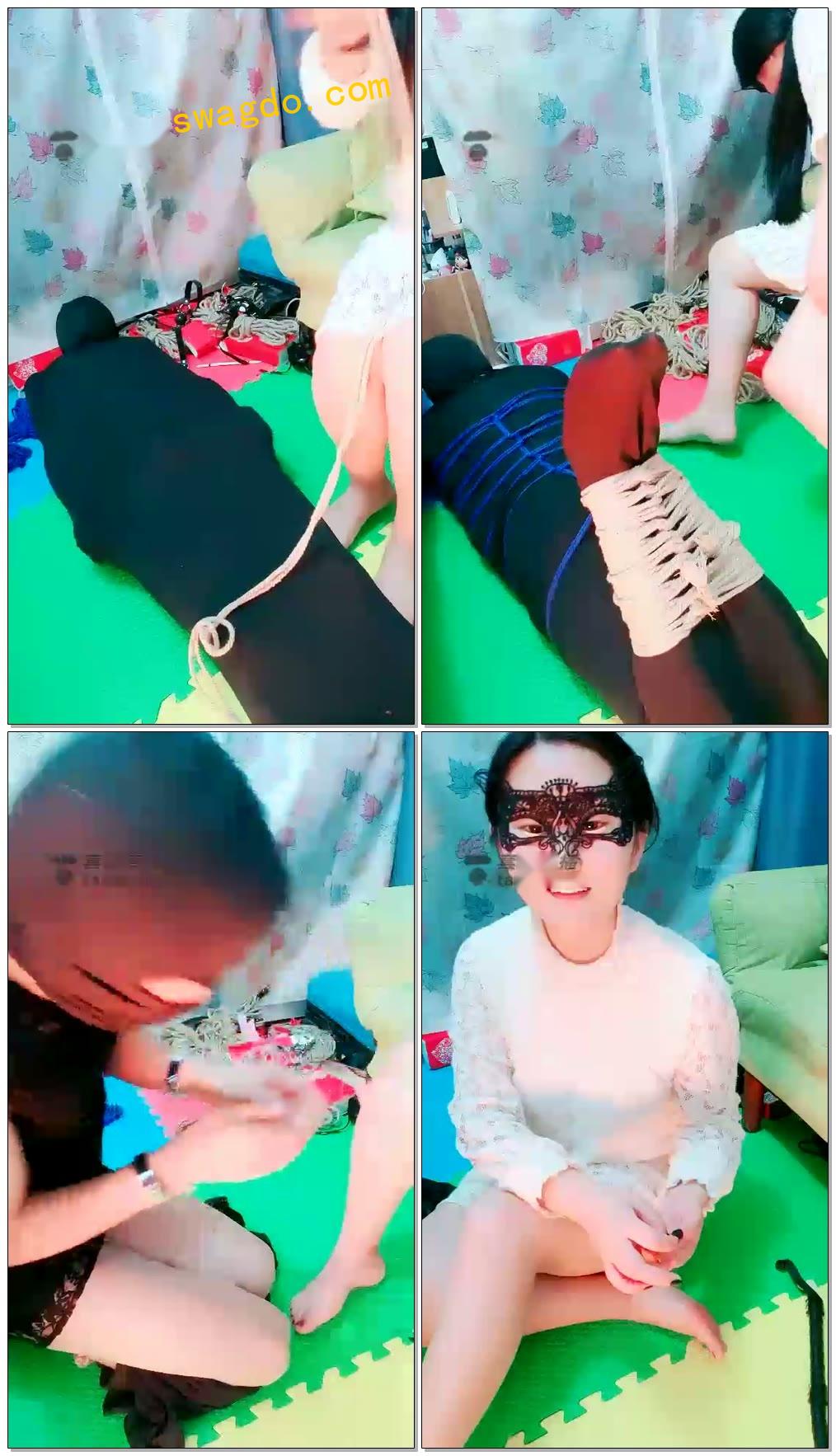 【盈盈S】紧缚袋全身捆绑+舔脚脚【84分钟】【标清】