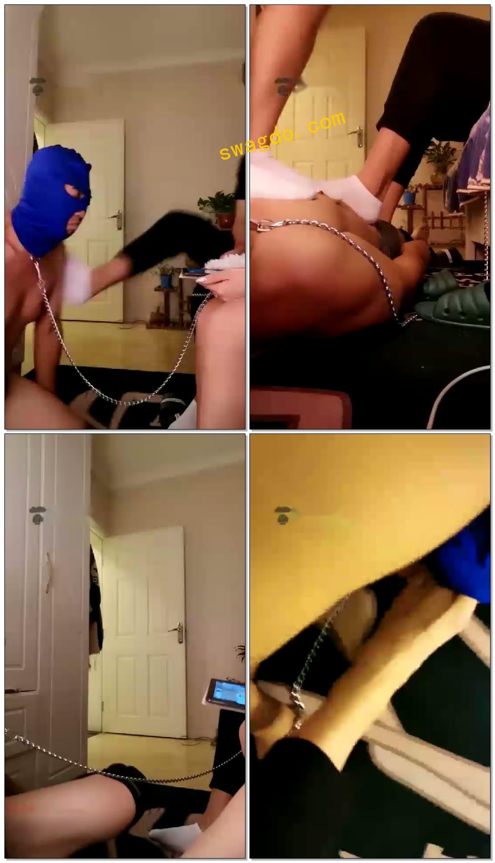 【傲小白】情侣裸足白袜子耳光踩踏专场【34分钟】【标清】