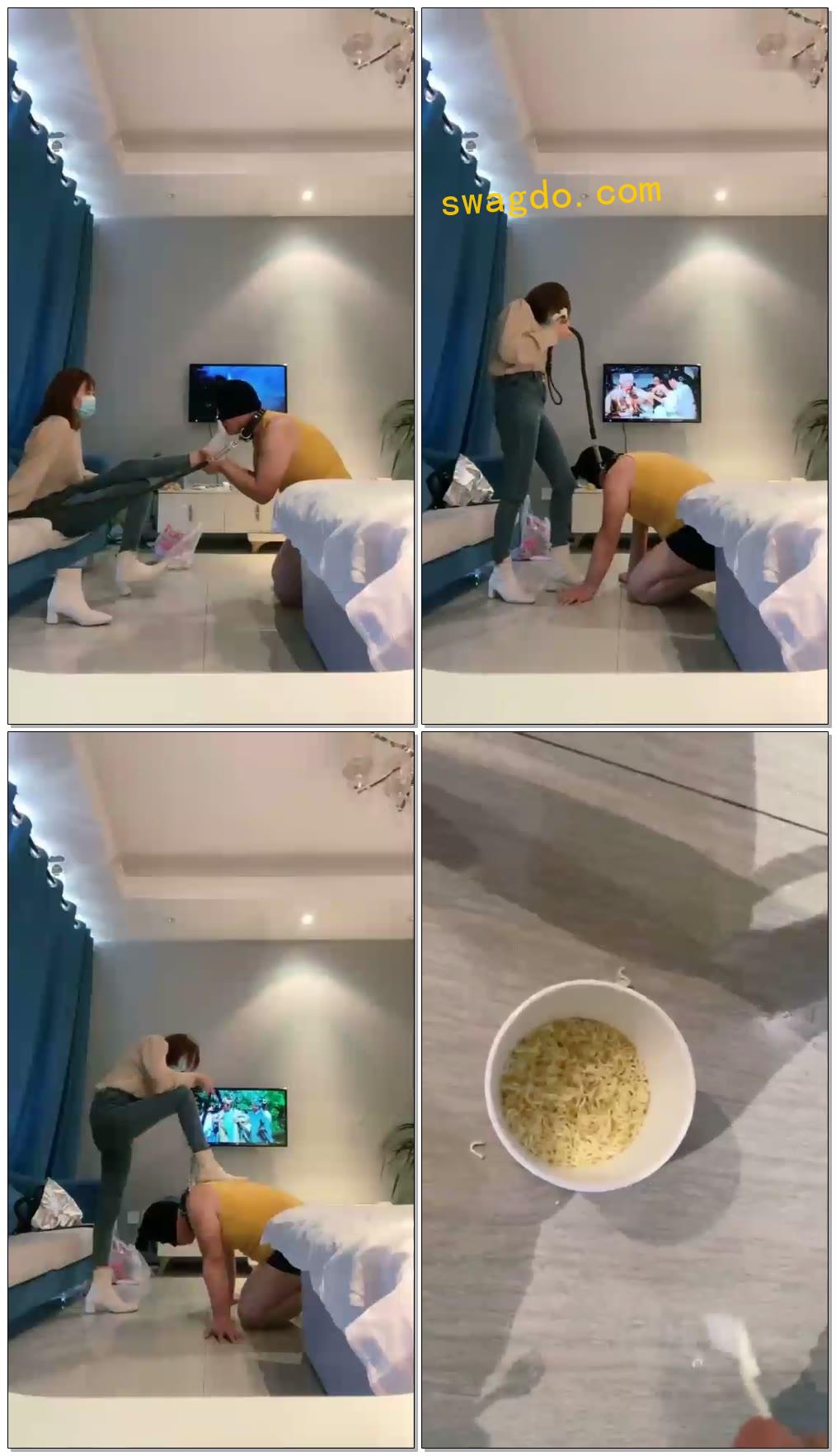 【泽安安】暴力踩，圣水泡面喂狗【34分钟】【标清】