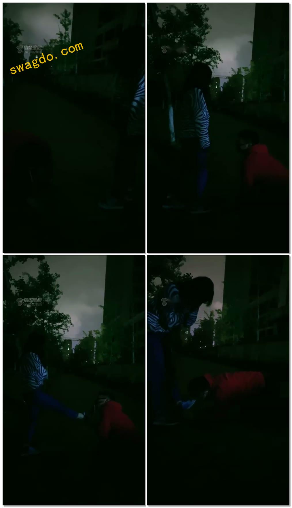 【西安王妃S】户外遛狗舔鞋亲脚耳光骑马等【6分钟】【高清】