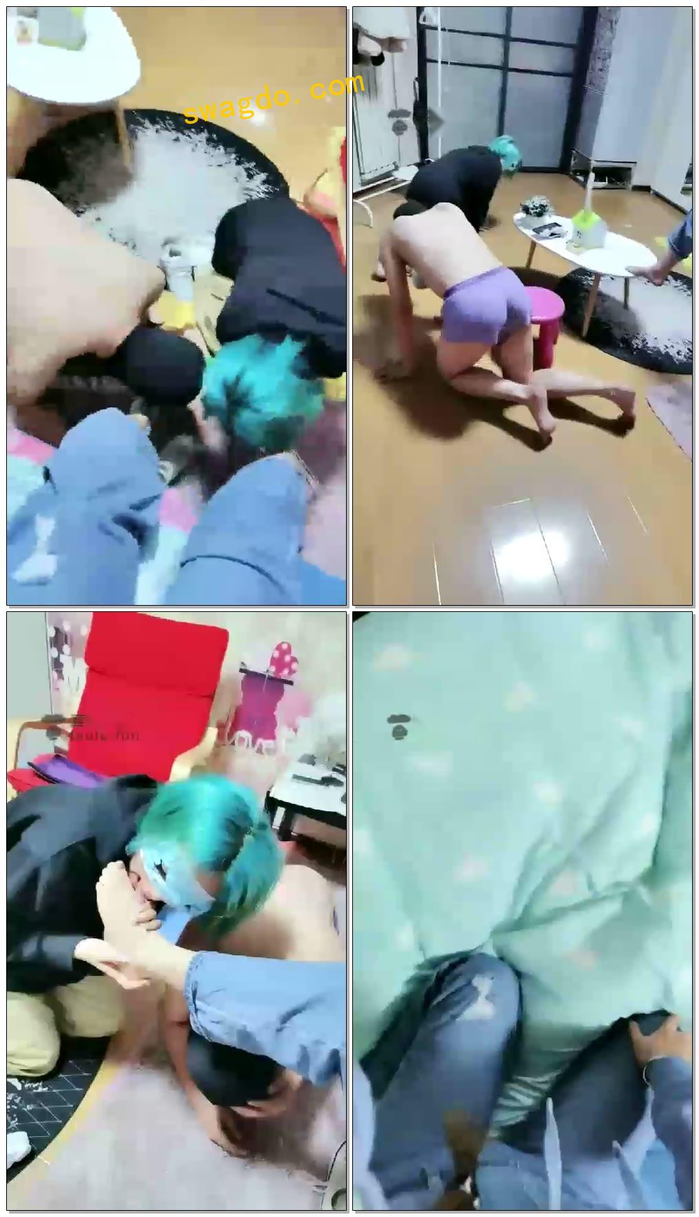 【糖糖S】（开发）素人口舌母狗被强迫舔食鼻涕【45分钟】【标清】