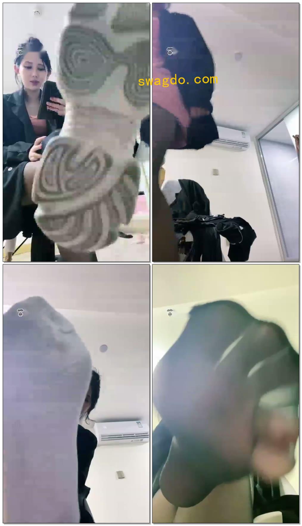 【上海芭比】第一视角红绿灯夹心棉袜套丝袜臭球鞋【42分钟】【高清】