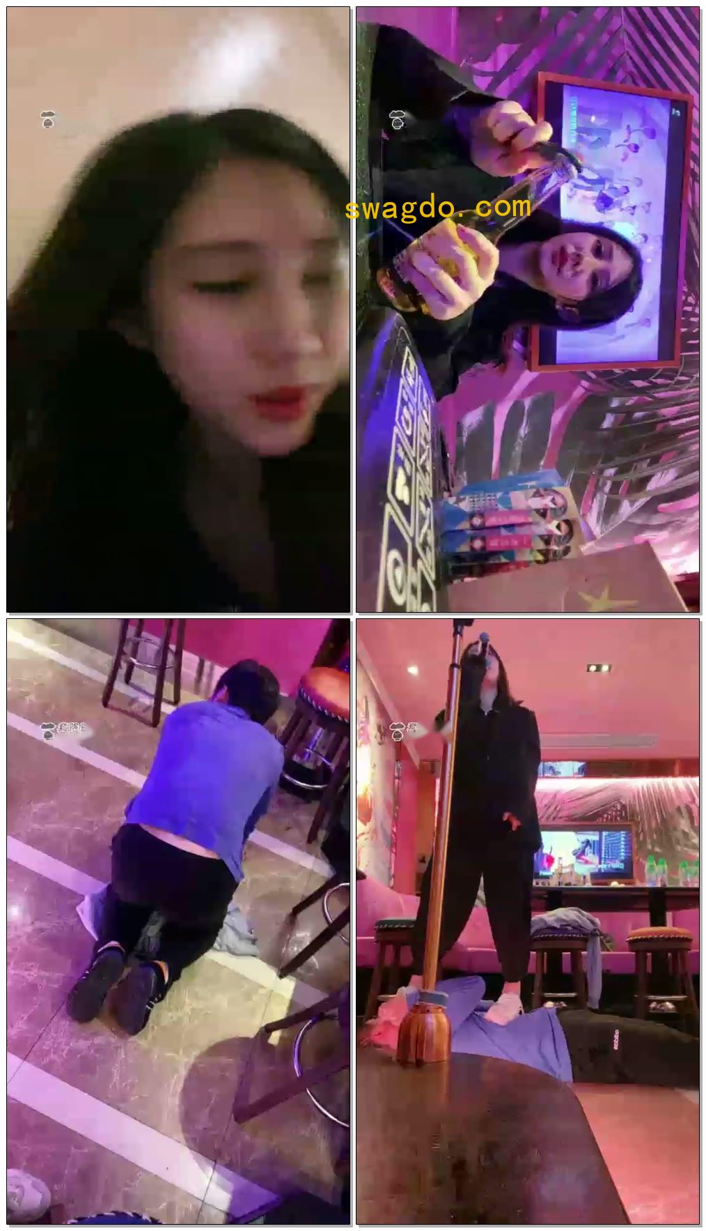 【上海芭比S】KTV玩学弟，全体重踩踏，圣水，骑马训打【75分钟】【标清】