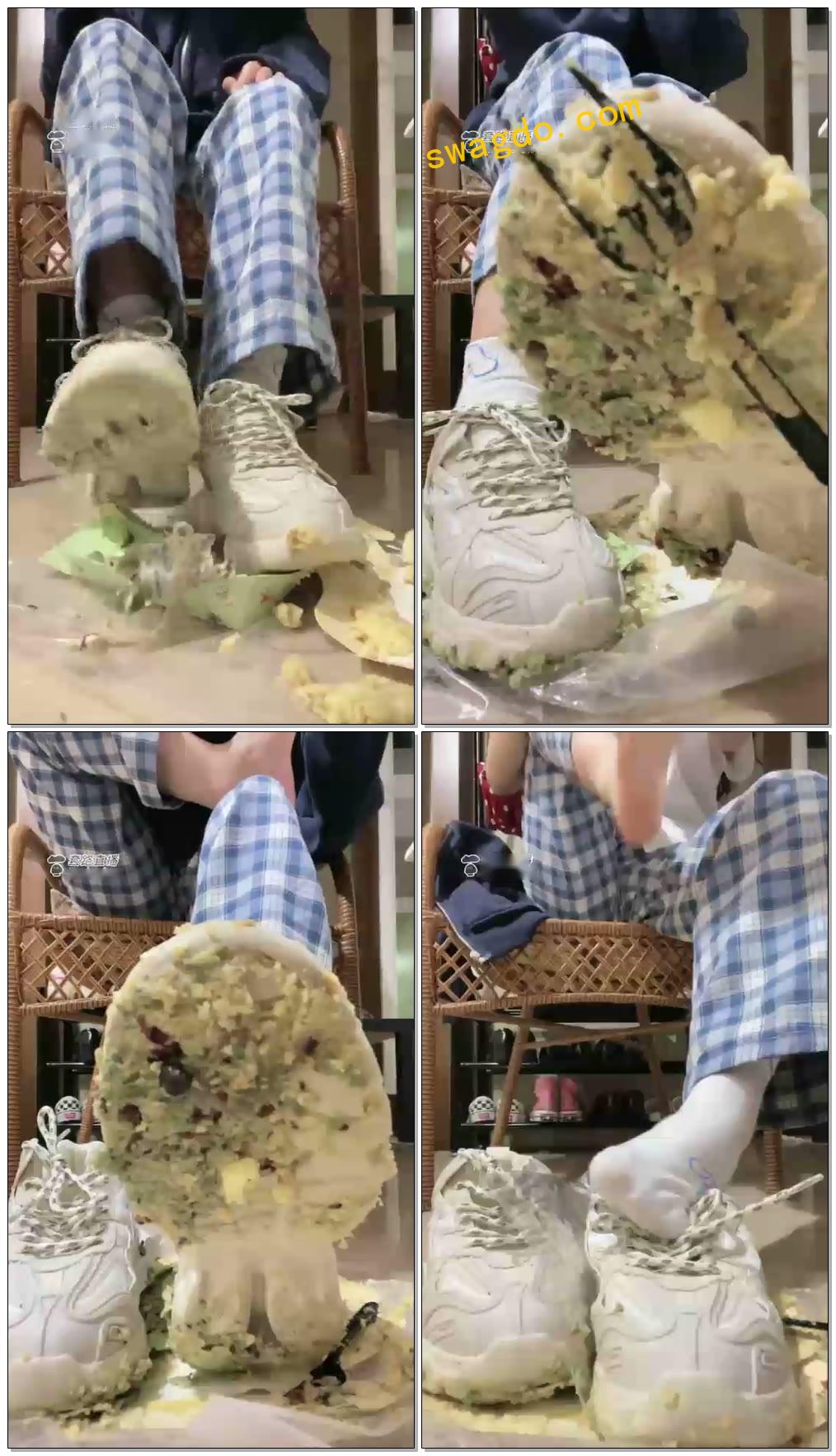 【绘子学姐】（第一视角）学姐踩食物给你当宵夜好不好？【45分钟】【标清】