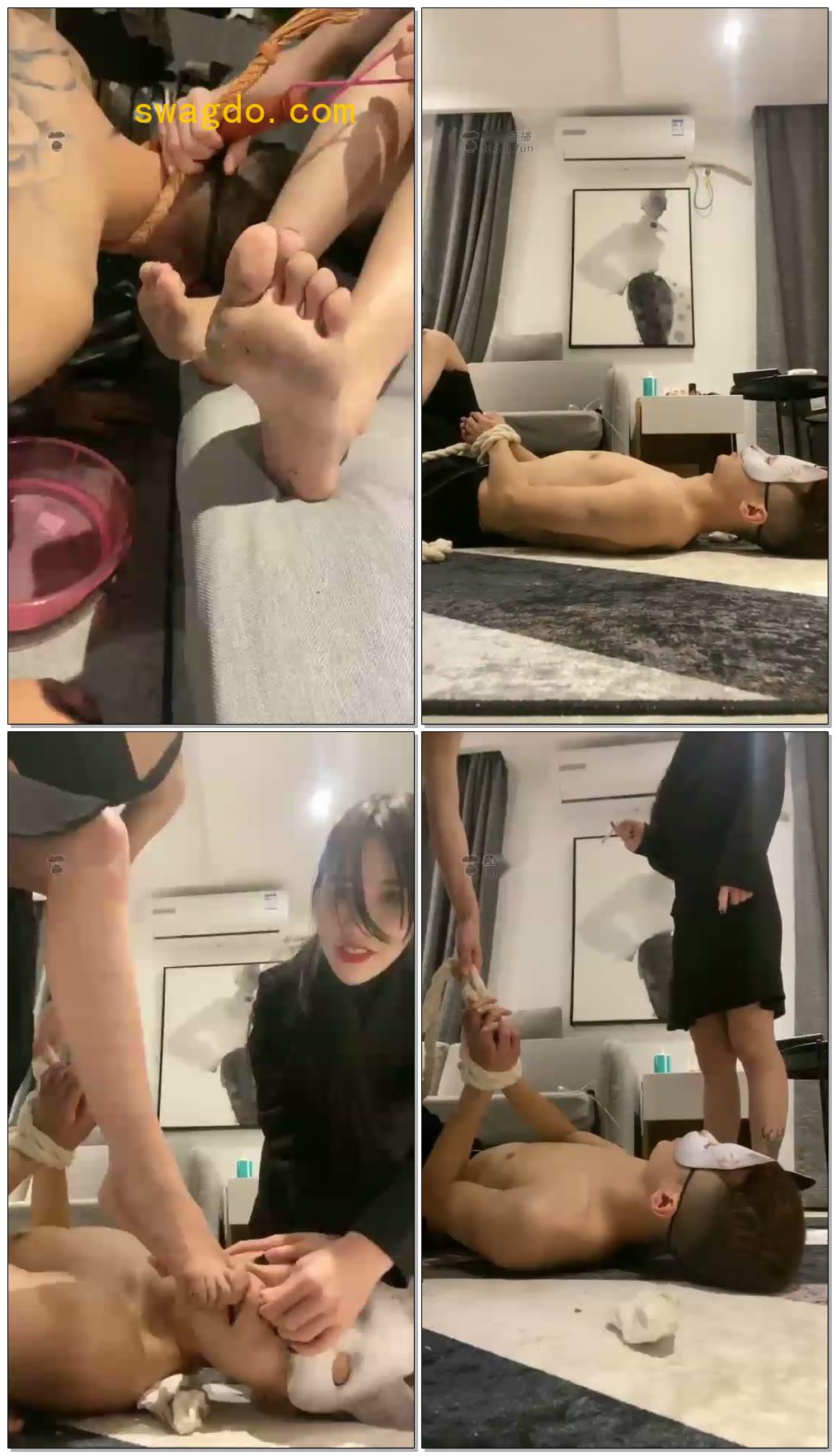 【伊茜S】【鸢葵S】强制舔脏脚吓出崩溃的小眼泪【46分钟】【高清】