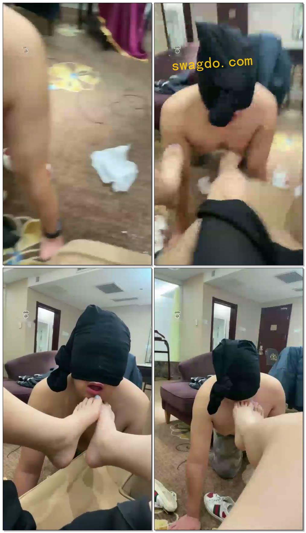 【nonoS】舔狗就是贱哦，舔脚磕头吃棉袜【51分钟】【标清】