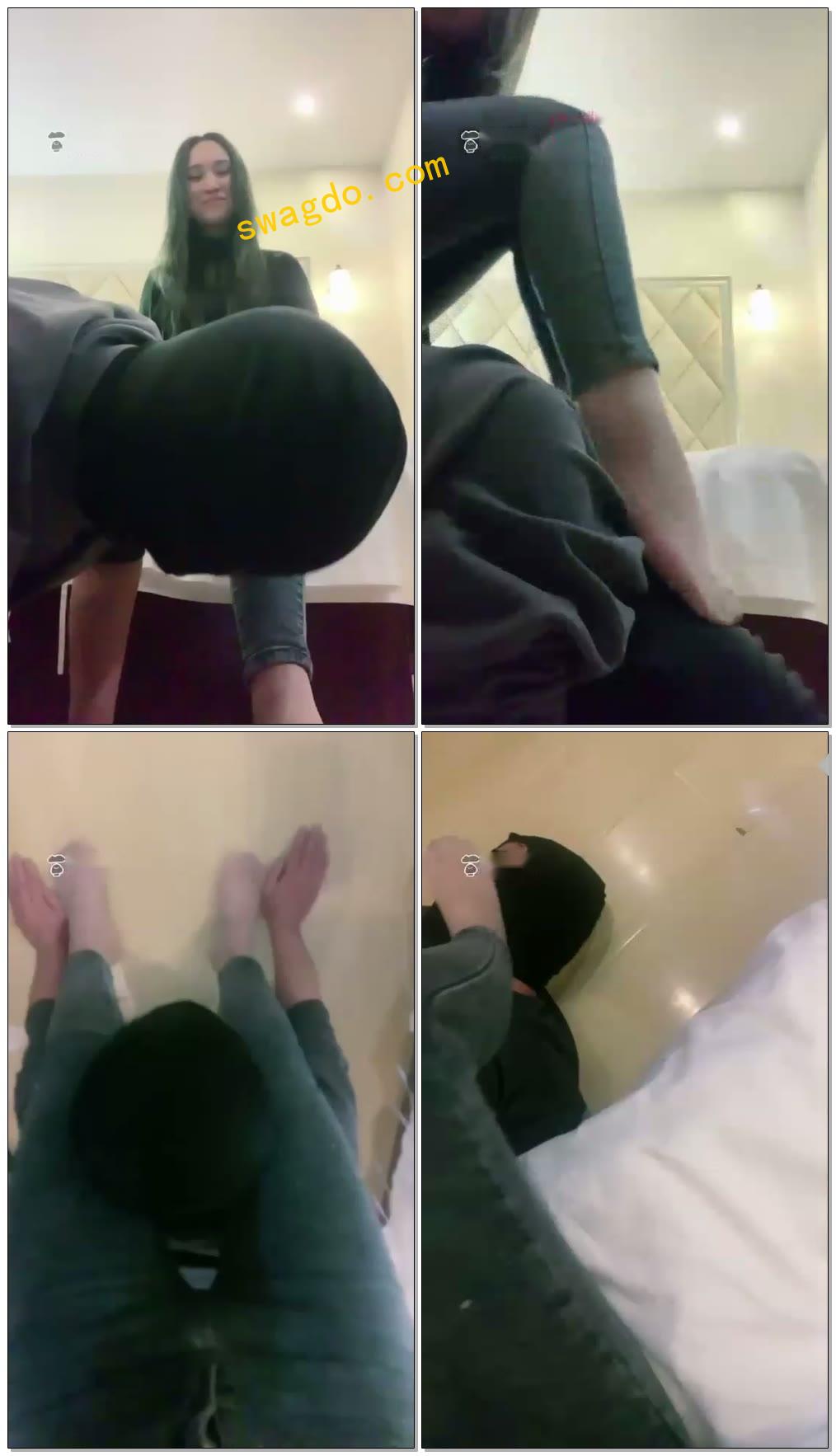 【欣蕊S】牛仔裤薄丝袜训胯下狗【21分钟】【标清】