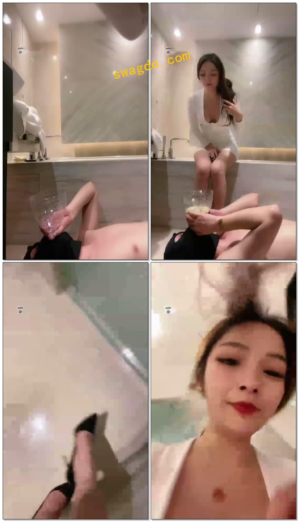 【一诺大小姐&樱桃小S】超重口-5斤圣水呕吐物，轻口观众都求放狗【77分钟】【标清】