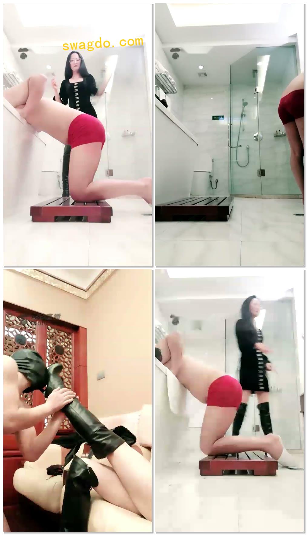 【女王菲主】玩玩我的新狗狗，一直罚跪踢打鞭打！【90分钟】【高清】