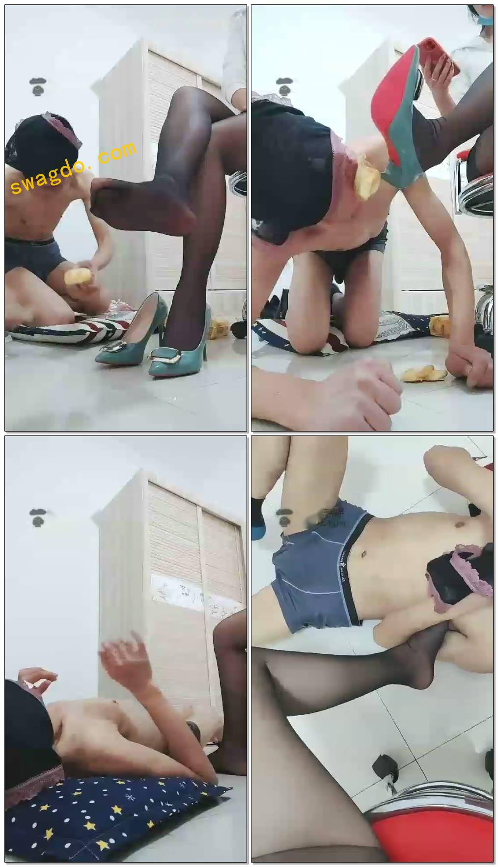 【奈奈S】暴虐老狗第四场：喂食口水分泌物【23分钟】【标清】