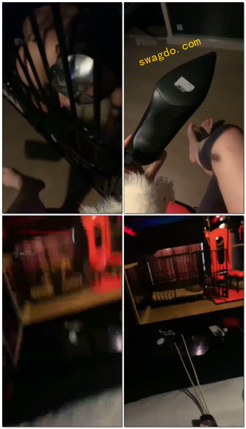 【Fiona大人】在笼子里舔鞋，舔脚（短）【6分钟】【标清】