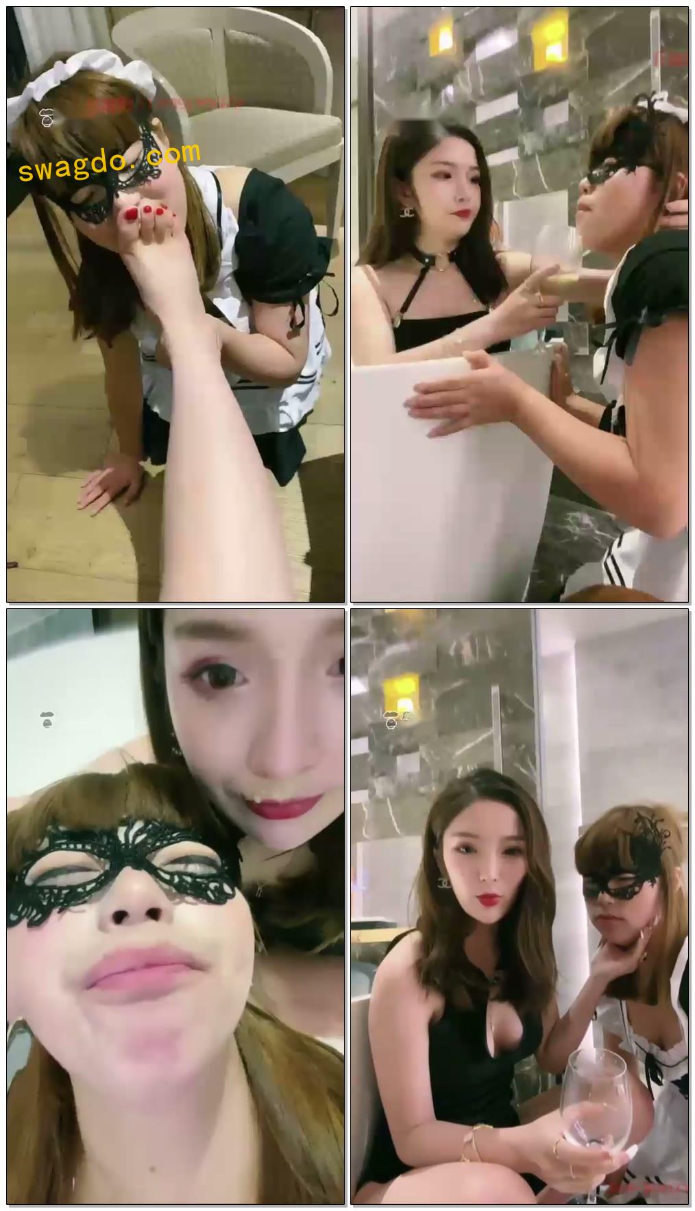 【一诺大小姐】最强母狗奴，开发呕吐物和圣水【50分钟】【标清】