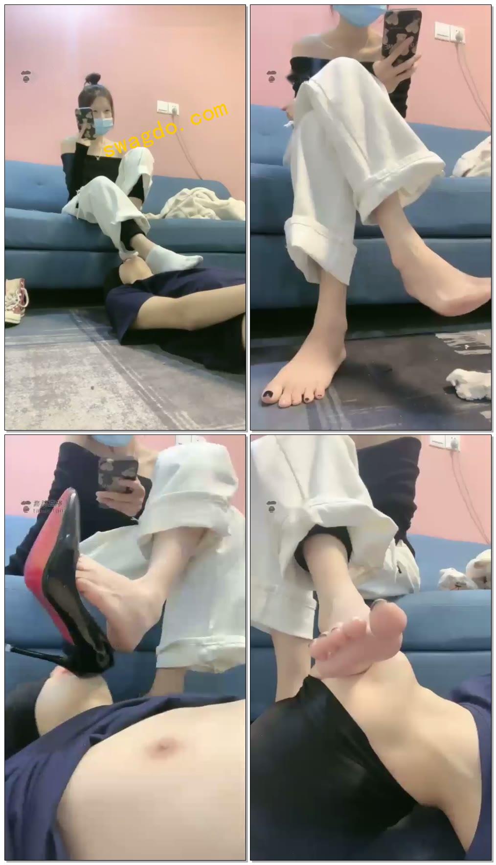 【希希S】帆布鞋棉袜美脚侍奉【60分钟】【标清】