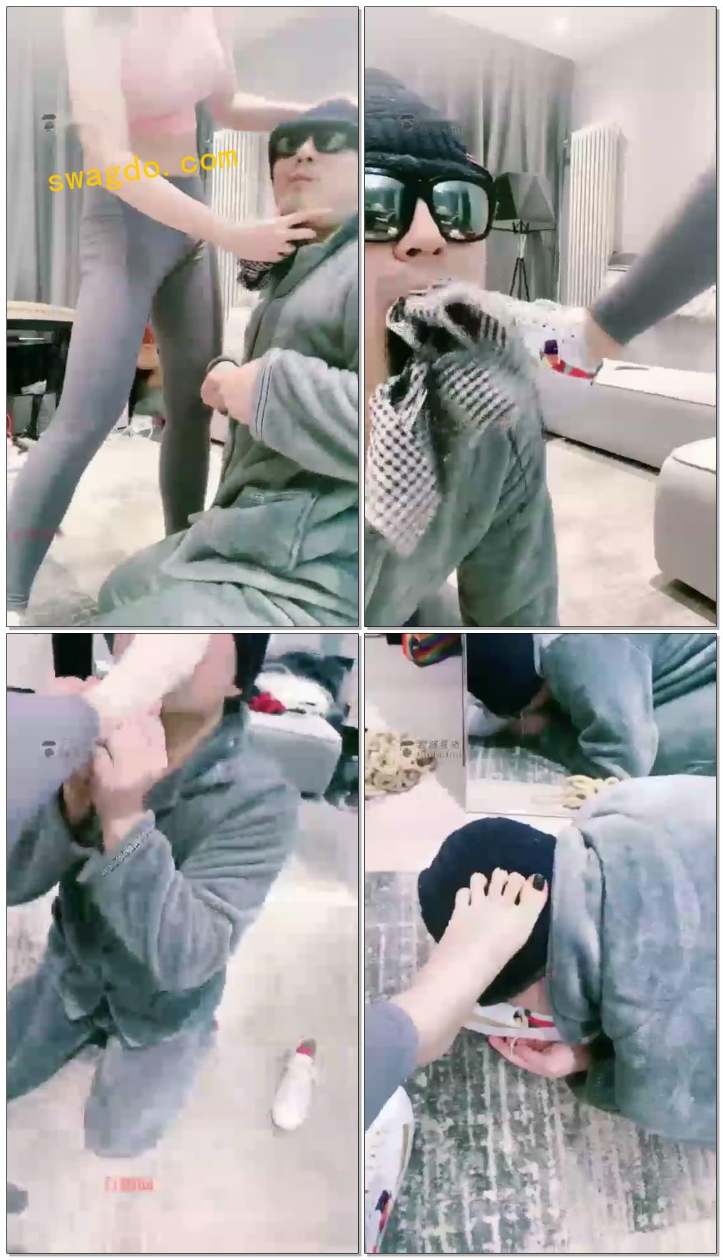 【久玄S】健美裤，脏运动鞋，脏棉袜，贱狗的嘴变洗衣机【28分钟】