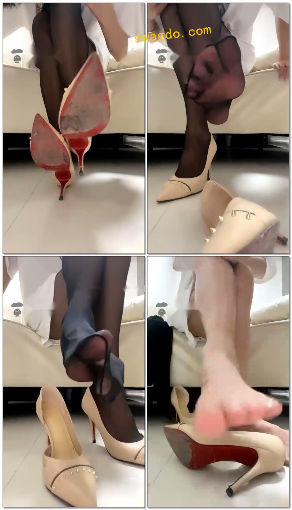 【桃子大大】第一视角黑丝高跟裸足【20分钟】