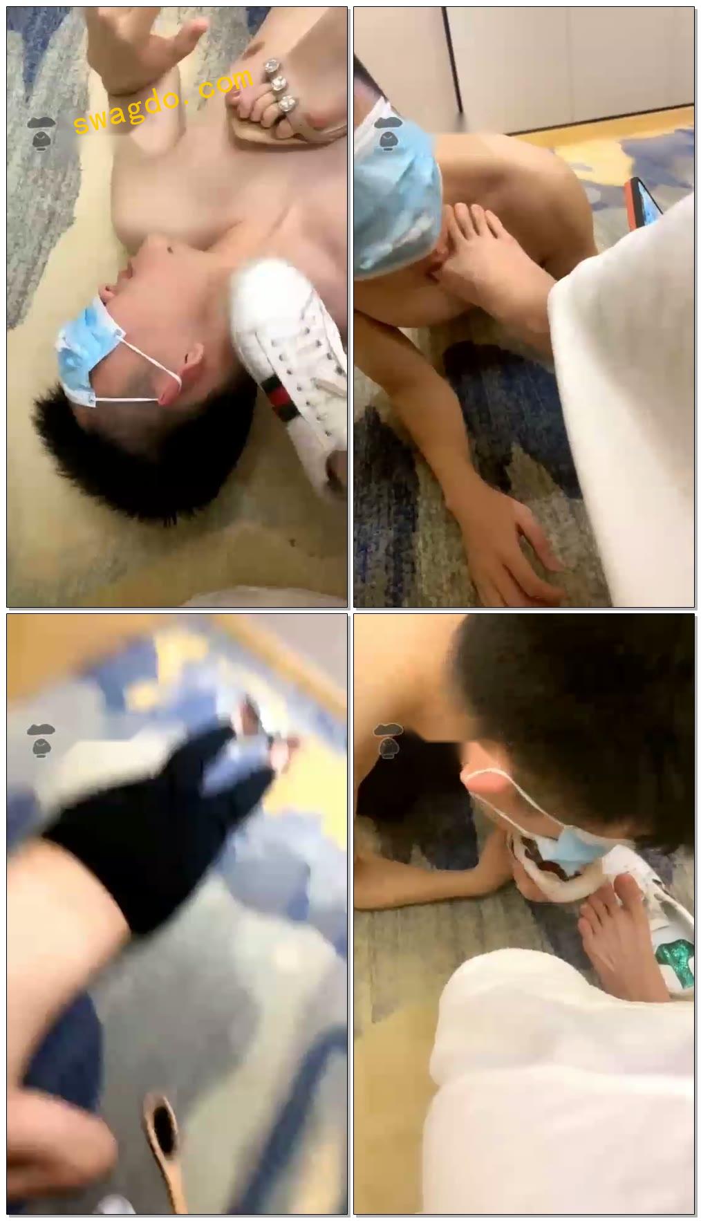 【桃子大大】周末训狗,重度耳光,深喉,踩踏,口水,极致羞辱【45分钟】