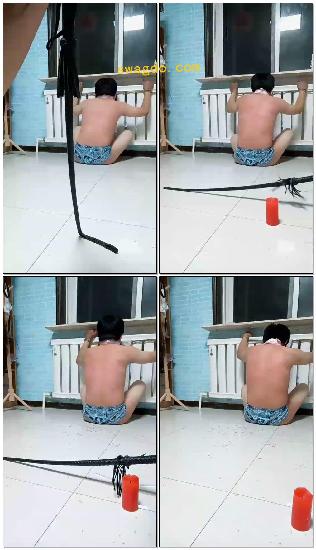 【岛主s】重度鞭刑，口塞原味，鞭刑到哭，打到出血【33分钟】