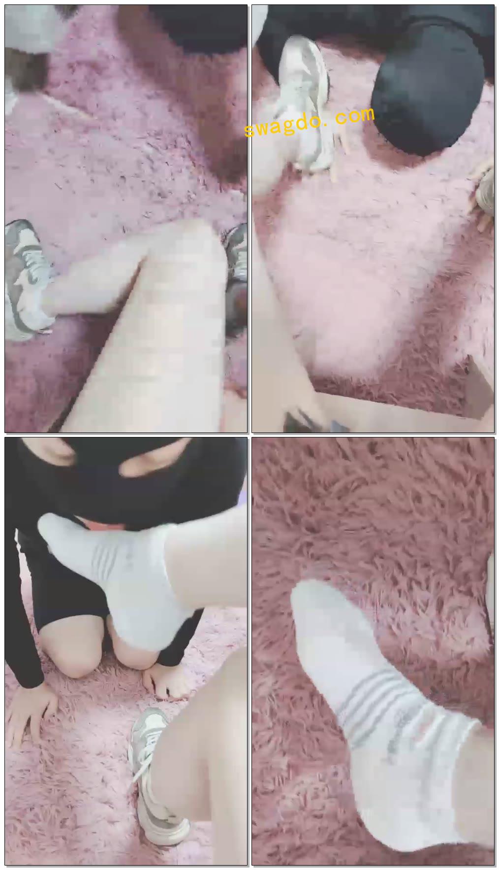 【灵竹】运动鞋上课，踩踏，口塞棉袜【24分钟】