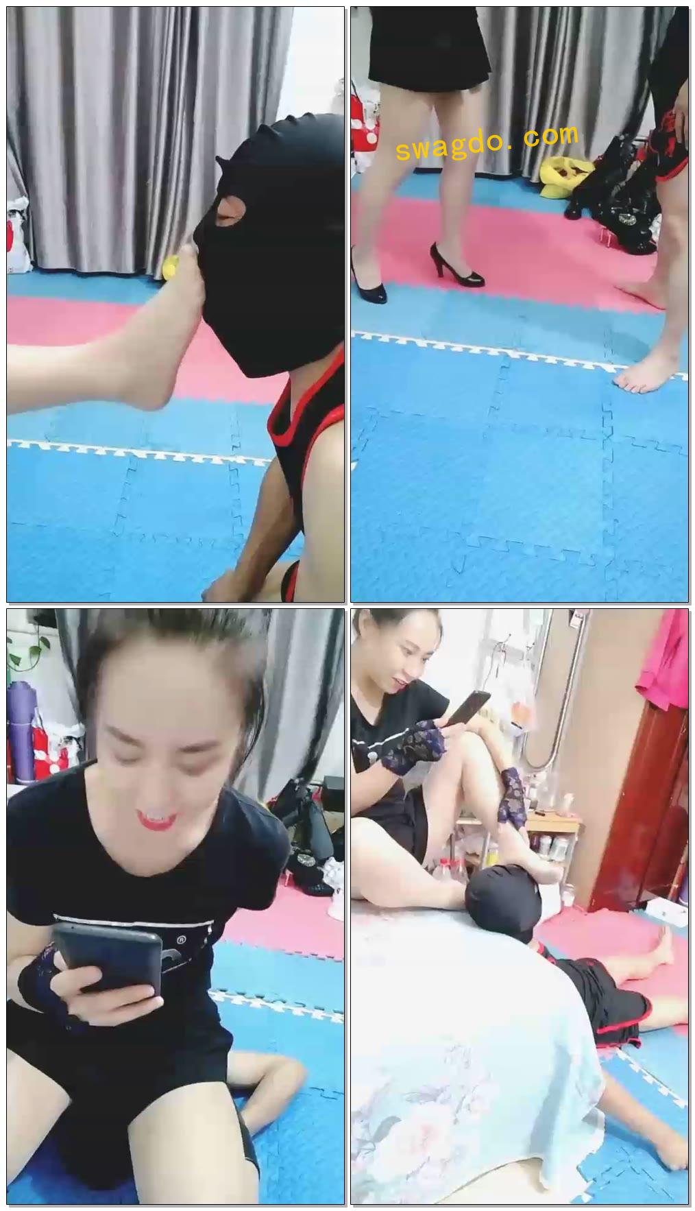 【麒麟女皇S】贱狗太贱，被主人无情虐待，黑靴踢裆，鞭打，耳光，坐脸【52分钟】