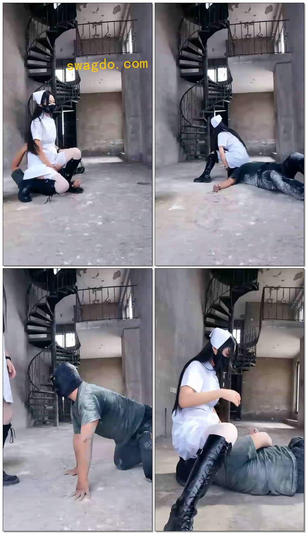 【猫神大人】（皮靴爆踹）女护士威胁病人签卖身契（上）【20分钟】